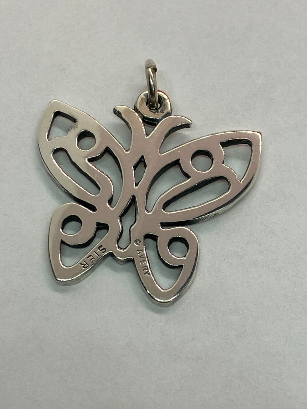 James Avery Sterling Silver Lace Wing Butterfly Pendant Charm